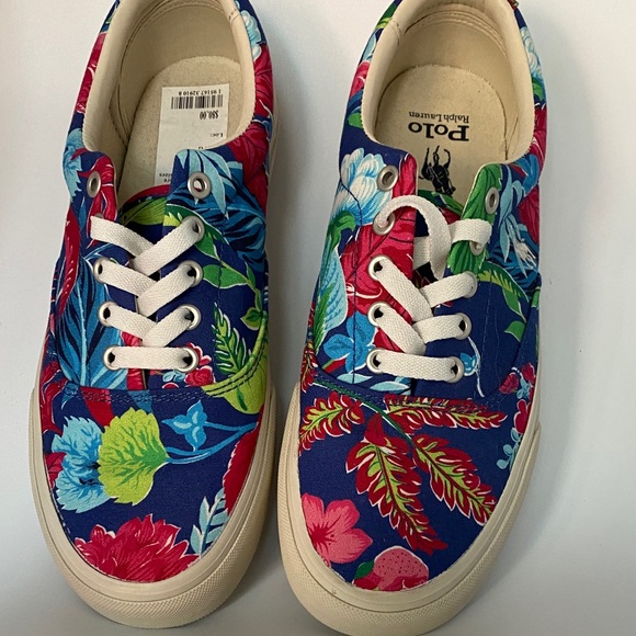 Ralph Lauren Other - Ralph Lauren Colorful Floral Sneakers size 8 NWT